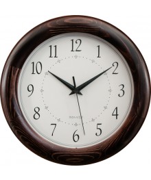 Часы настенные  Салют 31х31 ДС - ББ6 - 022 дерево круглые (10/уп)астенные часы оптом с доставкой по Дальнему Востоку. Настенные часы оптом со склада в Новосибирске.