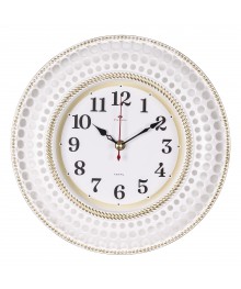 Часы настенные СН 2917 - 001 круг d=29 см, корпус белый с золотом "Классика" (10)