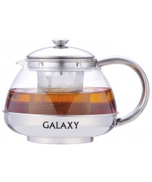 Чайник заварочный  Galaxy GL 9350 0,5л (стекло, мерная ложка, стальн фильтр)керамики в Новосибирске оптом большой ассортимент. Посуда фарфоровая в Новосибирскедля кухни оптом.