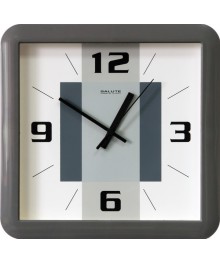 Часы настенные  Салют 30х30  П - А5 - 138 КВАДРАТУРА пластик серые квадратные (10/уп)астенные часы оптом с доставкой по Дальнему Востоку. Настенные часы оптом со склада в Новосибирске.