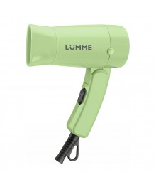 Фен LUMME LU-1054 зелён нефрит (1000Вт, 2реж, складн ручка, концентр) (10/уп)