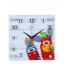 Часы настенные СН 2525 - 999 Забавные зверюшки квадратные (25x25) (10)астенные часы оптом с доставкой по Дальнему Востоку. Настенные часы оптом со склада в Новосибирске.