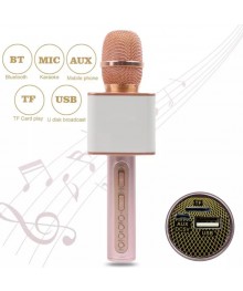 Микрофон SDRD SD-08 Розовый для караоке беспроводной (Bluetooth, динамики, USB/microSD)ада. Большой каталог микрофонов для караоке RITMIX, Defender оптом с доставкой по Дальнему Востоку.
