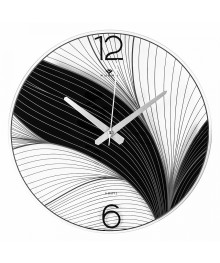 Часы настенные СН 4041 - 007B прозрачные d-39 см, открытая стрелка "Черный лотос" (5)астенные часы оптом с доставкой по Дальнему Востоку. Настенные часы оптом со склада в Новосибирске.