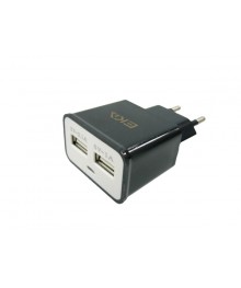 Блок пит USB сетевой  Орбита K218 (2*USB, 5B, 2000mA)USB Блоки питания, зарядки оптом с доставкой по России.