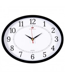 Часы настенные СН 2720 - 102B черный овал (22,5х29) (10)астенные часы оптом с доставкой по Дальнему Востоку. Настенные часы оптом со склада в Новосибирске.