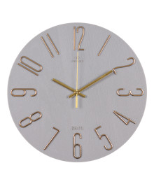 Часы настенные СН 3010 - 007 d=30см, корпус  серый+золото "Классика"  (10)