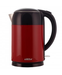 Чайник  ARESA AR-3450 нерж черн/красн 1,8кВт, 1,8либирске. Чайник двухслойный оптом - Василиса,  Delta, Казбек, Galaxy, Supra, Irit, Магнит. Доставка