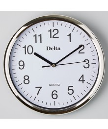 Часы настенные DELTA DT7-0004 24,3*24,3*3,9см  (20)астенные часы оптом с доставкой по Дальнему Востоку. Настенные часы оптом со склада в Новосибирске.