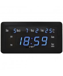 Часы настенные VST780W-5 син.цифры (дата, температура, будильник, бп)астенные часы оптом с доставкой по Дальнему Востоку. Настенные часы оптом со склада в Новосибирске.