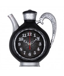 Часы настенные СН 2622 - 004 черный с серебром Узор  (26,5х24) (10)астенные часы оптом с доставкой по Дальнему Востоку. Настенные часы оптом со склада в Новосибирске.