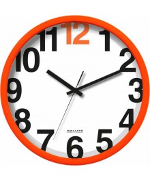Часы настенные  Салют 26х26  П - 2Б2.3 - 029 пластик круглые (10/уп)астенные часы оптом с доставкой по Дальнему Востоку. Настенные часы оптом со склада в Новосибирске.
