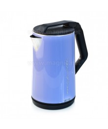 Чайник Magnit RMK-3217 голубой двойные стенки нерж.+пластик 2л 2.2кВтибирске. Чайник двухслойный оптом - Василиса,  Delta, Казбек, Galaxy, Supra, Irit, Магнит. Доставка
