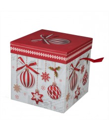 Коробка подарочная бумажн.НГ 15см 5072 (уп12) (12811)Новгодние коробки оптом с доставкой по РФ. Новогодняя упаковка оптом по низким ценам.