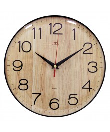 Часы настенные СН 2526 - 003 круг d=25см, основание черное "Текстура дерева" (10)астенные часы оптом с доставкой по Дальнему Востоку. Настенные часы оптом со склада в Новосибирске.