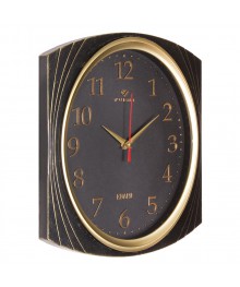 Часы настенные СН 2832 - 001 прямоуг 27,5х31,5 см, корпус черный с золотом "Классика" (10)астенные часы оптом с доставкой по Дальнему Востоку. Настенные часы оптом со склада в Новосибирске.