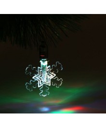 Подвеска световая "Снежинка малая" (батарейки в комплекте) 1 LED, RGB (1077312)грушки оптом. Елочные игрушки оптом по низкой цене со склада в Новосибриске. Елочные игрушки оптом.