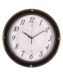 Часы настенные СН 3429 - 002 круг со вставками d=34см, корпус черный "Классика" (10)астенные часы оптом с доставкой по Дальнему Востоку. Настенные часы оптом со склада в Новосибирске.