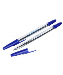 Ручка шариковая ClipStudio синяя, с прозрачным корпусом, линия 0,7 мм 50шт/уп
