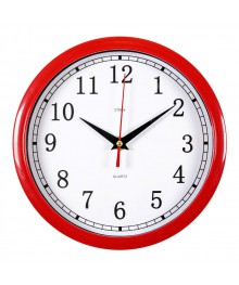 Часы настенные СН 2222 - 329R красные круглые (22x22) (5)астенные часы оптом с доставкой по Дальнему Востоку. Настенные часы оптом со склада в Новосибирске.