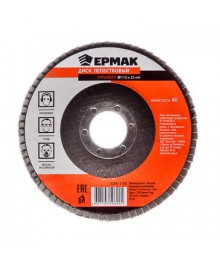 Диск лепестковый торцевой ЕРМАК 22*115 р40Алмазные диски оптом со склада в Новосибирске. Расходники для инструмента оптом по низкой цене.
