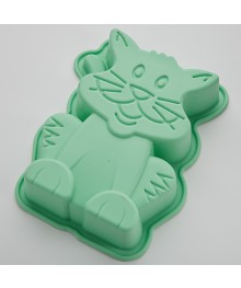 Форма для выпечки Webber BE-4396S  "Кот" зеленый 20х16х4,5 см (силикон)Формы для выпечки оптом с доставкой. Купить формы для выпечки оптом с доставкой.