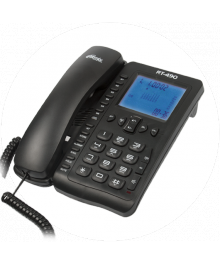 телефон Ritmix RT-490 black (АОН, ЖКИ будильник, калькулятор)н Ritmix оптом в Новосибирске. Проводные телефоны Ritmix по оптовым ценам со склада в Новосибирске.