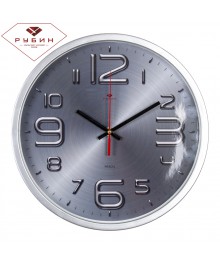 Часы настенные СН 3027 - 21 круглые корпус серебряный "Хром" (30х30) (10)астенные часы оптом с доставкой по Дальнему Востоку. Настенные часы оптом со склада в Новосибирске.