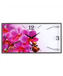 Часы настенные СН 1939 - 800 Орхидеи прямоугольн (19x39)астенные часы оптом с доставкой по Дальнему Востоку. Настенные часы оптом со склада в Новосибирске.