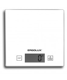 Весы кухонные ERGOLUX ELX-SK01-C01 белые (электронные, 5кг, 150х150мм) кухоные оптом с доставкой по Дальнему Востоку. Большой каталогкухоных весов оптом по низким ценам.