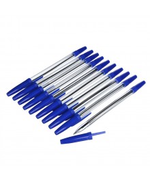 Ручки шариковые набор 10шт, синие, пластик