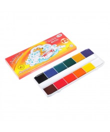 Краски акварельные ГАММА 12 цветов, без кисти, "Мультики", в картонной уп., 211048
