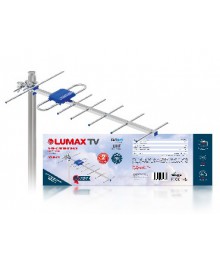 Антенна нар. Lumax DA2213A активная (DVB-T2/ДМВ, алюм+ABS-пластик, 25 дБ, пит 5В от ресив, пакет)Антенны для телевизора оптом. Новосибирск