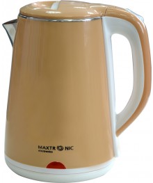 Чайник  MAXTRONIC MAX-222A коричн (2л, двойн стенки, колба нерж, диск 1,8кВт) 12/упибирске. Чайник двухслойный оптом - Василиса,  Delta, Казбек, Galaxy, Supra, Irit, Магнит. Доставка