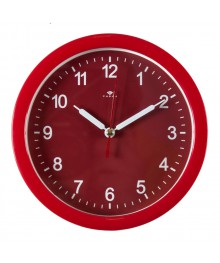 Часы будильник  B4-012 (диам 15 см) красный "Классика"стоку. Большой каталог будильников оптом со склада в Новосибирске. Будильники оптом по низкой цене.