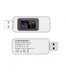 USB тестер KEWEISI KWS-MX18 белыйдаптер с доставкой по Дальнему Востоку. Большой каталог USB разветвителей со склада в Новосибирске.