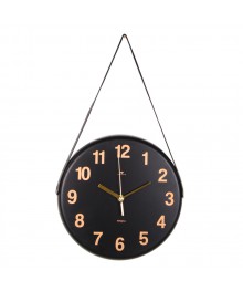 Часы настенные СН 2626 - 012 из металла с ремешком, d=27 см, черный "Классика" (10)