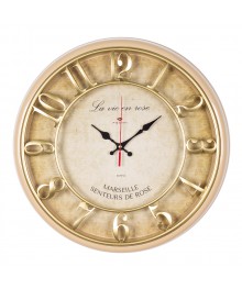Часы настенные СН 4141 - 001 круг d=41 см, корпус бежевый с золотом "Винтаж" (5)
