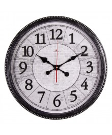 Часы настенные СН 4844 - 005 круг d=49,5см, корпус черный с серебром "Лофт" (5)астенные часы оптом с доставкой по Дальнему Востоку. Настенные часы оптом со склада в Новосибирске.