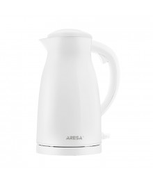Чайник  ARESA AR-3457  белый  двойн стенки 1,6кВт, 1,5либирске. Чайник двухслойный оптом - Василиса,  Delta, Казбек, Galaxy, Supra, Irit, Магнит. Доставка
