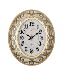 Часы настенные СН 3126 - 002 Классика овал золотой 31х26см  (10)астенные часы оптом с доставкой по Дальнему Востоку. Настенные часы оптом со склада в Новосибирске.