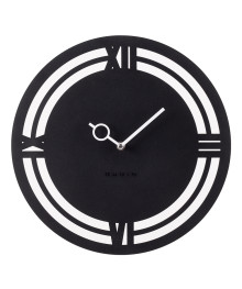 Часы настенные СН 3531 - 001 из металла, d=35 см, открытая стрелка, черный "Рим" (10)
