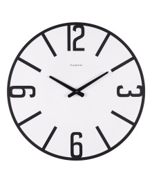 Часы настенные СН 5014 - 002 из металла, d=50 см, открытая стрелка, белый+черный МДФ "Классика" (5)