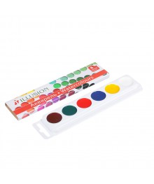Краски акварельные ГАММА  6 цветов, без кисти, "Иллюзион", в картонной уп., 212085