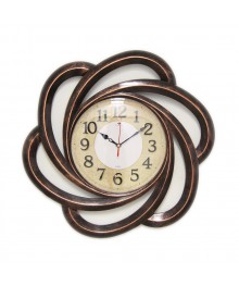 Часы настенные СН 4722 - 002 круг ажурный d=45,5 см, корпус черный с медью "Классика" (10)астенные часы оптом с доставкой по Дальнему Востоку. Настенные часы оптом со склада в Новосибирске.