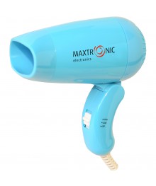 Фен   MAXTRONIC MAX-D1104 голубой (дорожный, 500Вт, 2скор, складн ручка, концентр, под упак) (24)