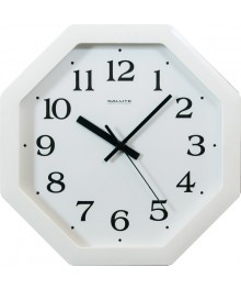 Часы настенные  Салют 28х28  П - Б7 - 021 пластик круглые (10/уп)астенные часы оптом с доставкой по Дальнему Востоку. Настенные часы оптом со склада в Новосибирске.