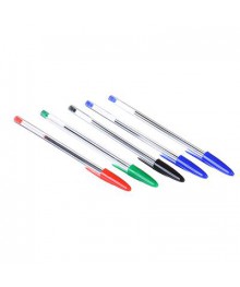 Ручки шариковые набор 5 штук, (2с, 1ч, 1к, 1з), пластик, в пакете с подвесом  24шт/уп