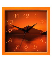 Часы настенные  Салют 23х23 ПЕ - А2.1 - 234 ЗАКАТ пластик квадратные (10/уп)астенные часы оптом с доставкой по Дальнему Востоку. Настенные часы оптом со склада в Новосибирске.