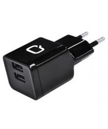 Блок пит USB сетевой Qumo Energy 2 USB, 2.1A, + Type C cable, черныйUSB Блоки питания, зарядки оптом с доставкой по России.